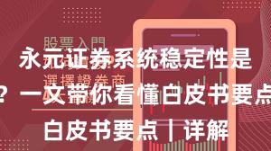 永元证券系统稳定性是否可靠？一文带你看懂白皮书要点｜详解