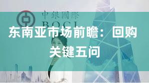 东南亚市场前瞻：回购 关键五问